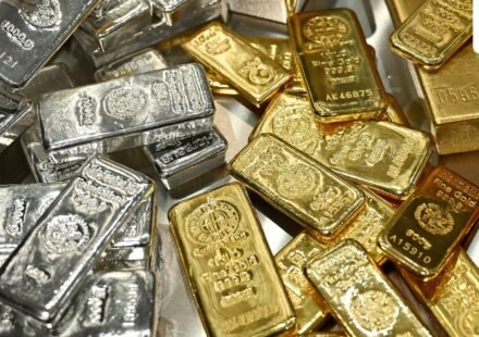 Gold is up 15% and silver 19% in August. (Reuters)