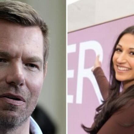 Katie Miller-Eric Swalwell past relationship rumors emerge (AP Photo/Rich Pedroncelli, File, katiemiller/Instagram)