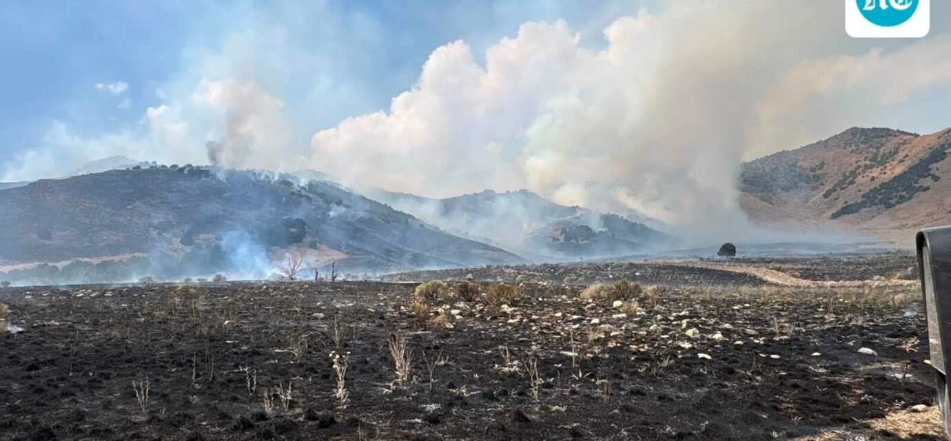 Destruction from the Brushy Canyon Fire caused smoke to be blown towards Logan, Utah. (Facebook/Utah Fire Info)
