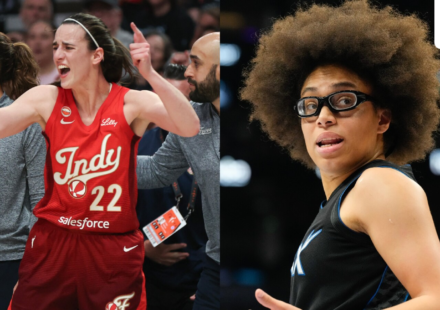 Caitlin Clark (L) and Olivia Miles. (Getty Images)