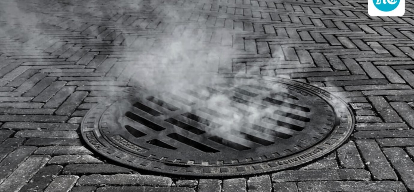 Three people were caught on video climbing out of a Manhattan manhole near Penn Station. (Unsplash)