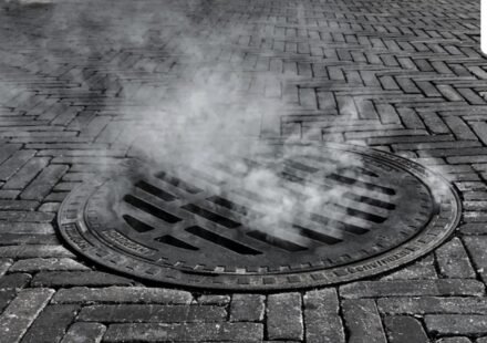 Three people were caught on video climbing out of a Manhattan manhole near Penn Station. (Unsplash)