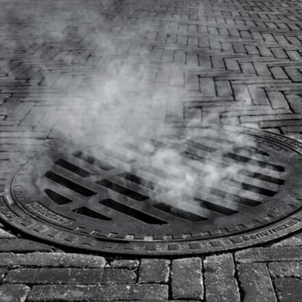 Three people were caught on video climbing out of a Manhattan manhole near Penn Station. (Unsplash)
