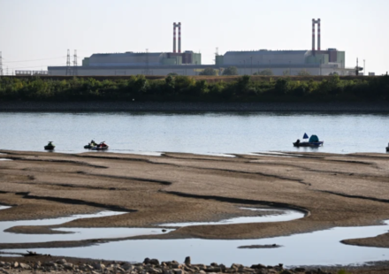 Hungary shut its only nuclear plant for the first time in 44 years after the Danube fell too low to cool its reactors; nearly half its electricity supply is now affected