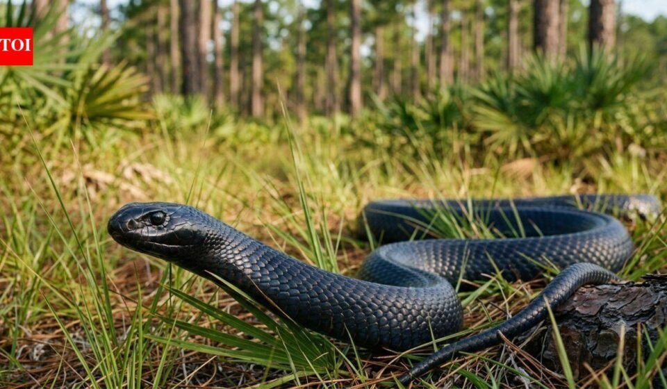A giant snake vanished from parts of the US decades ago. Scientists are now releasing 42 eastern indigo snakes to bring it back