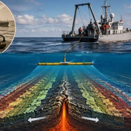 A World War II submarine detector was later used to map magnetic stripes on the seafloor, helping scientists prove that Earth’s tectonic plates move