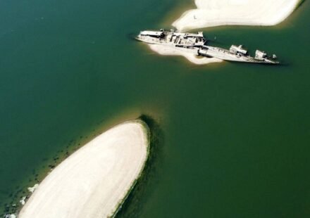 Danube River reveals Nazi warships hidden underwater for 80 years: Record-low water levels are exposing the World War II wrecks near Serbia