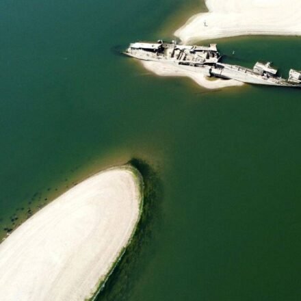 Danube River reveals Nazi warships hidden underwater for 80 years: Record-low water levels are exposing the World War II wrecks near Serbia