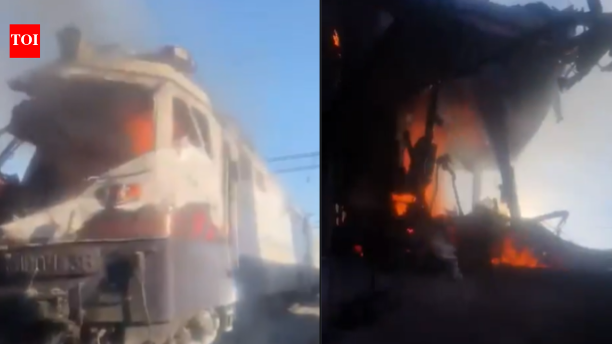 Engulfed in flames, smoke: 2 killed as Russia hits passenger train with 340 onboard, says Zelenskyy