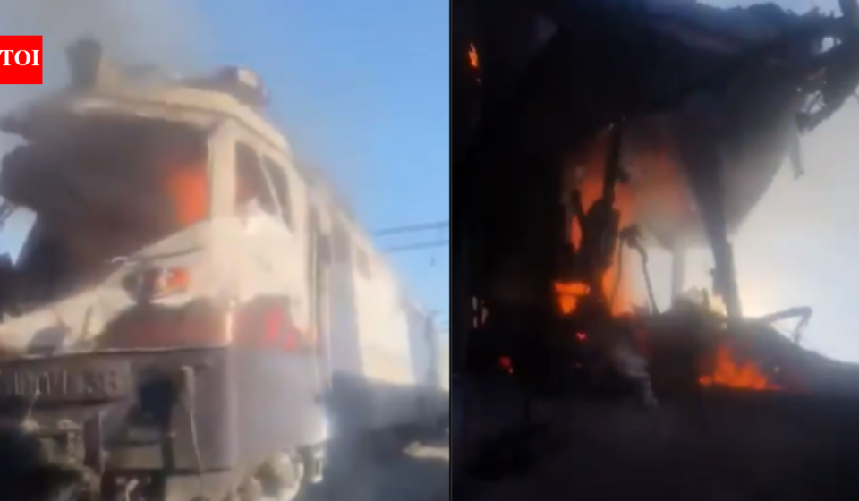 Engulfed in flames, smoke: 2 killed as Russia hits passenger train with 340 onboard, says Zelenskyy