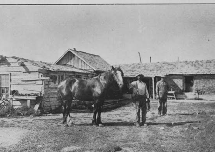 In 1870, a former slave and Union soldier staked a homestead in Nebraska; drought and grasshoppers cost him the claim, but he eventually owned more than 2,000 acres