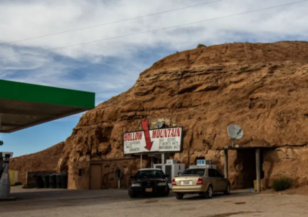 In 1964, a Utah businessman built a gas station beside Capitol Reef; after years of conflict over his quarry, the government took his property for $400,000 and razed the lodge and station