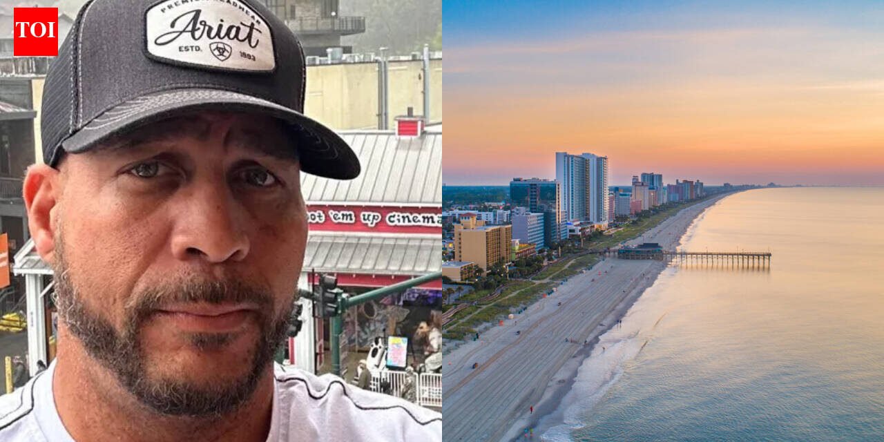 Father of four Derrick Moore jumped into a Myrtle Beach rip current to save a 10-year-old girl; she survived, but he was swept away