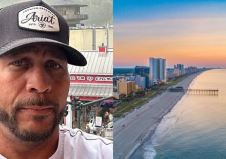 Father of four Derrick Moore jumped into a Myrtle Beach rip current to save a 10-year-old girl; she survived, but he was swept away