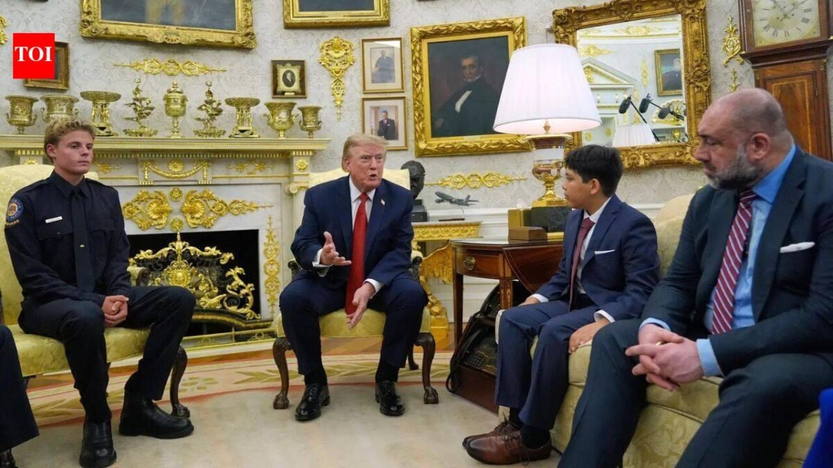'What you did was incredible': Trump meets California's teenage lifeguard and the boy he rescued
