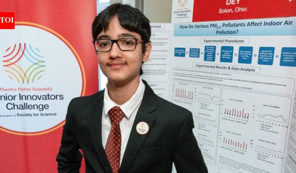 Meet Archishman Dey, the Ohio eighth-grader who tested an air fryer, candle, humidifier, gas and incense; incense produced the most fine-particle pollution