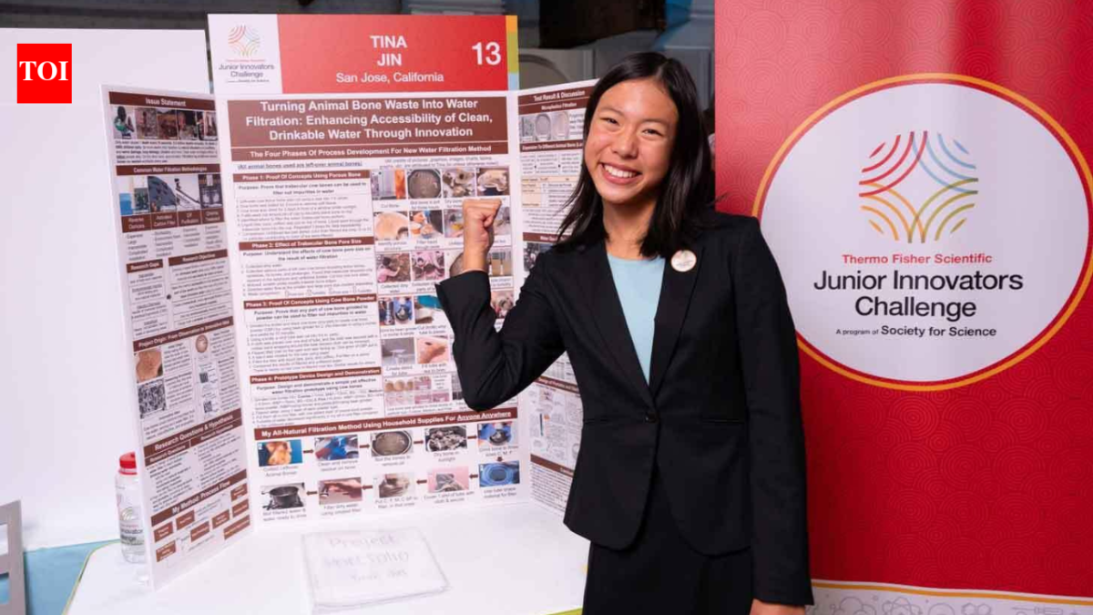 Meet Tina Jin, the 15-year-old Massachusetts student who turned animal bones into a new material for cleaning polluted water
