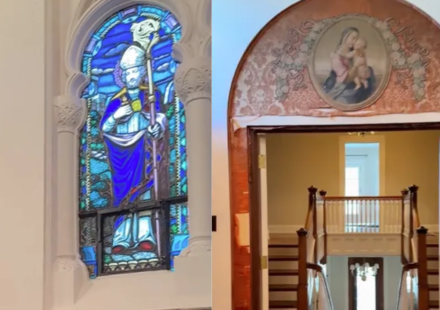 In 2016, an Indiana family bought a former bishop's residence with its own private chapel; after nine years restoring it, the century-old home is listed for $1.28 million