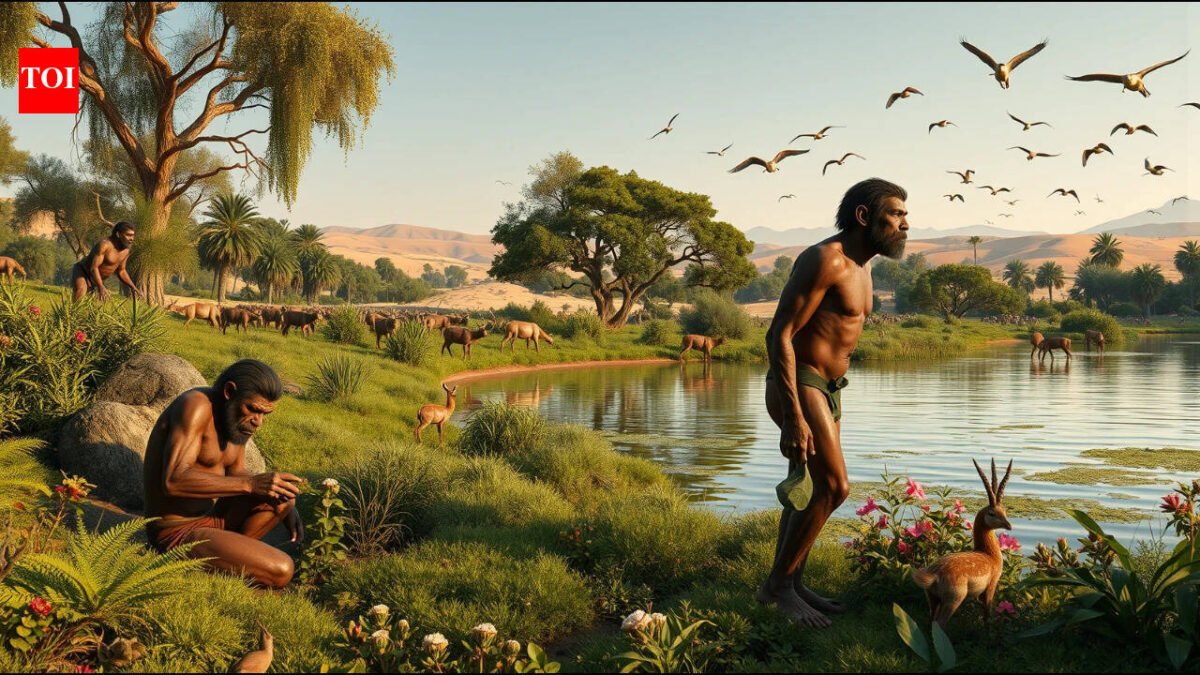 55,000 years ago, Neanderthals may have trekked deep into Saudi Arabia when Nefud Desert was covered by lakes and grasslands
