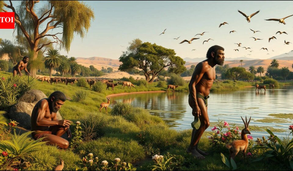 55,000 years ago, Neanderthals may have trekked deep into Saudi Arabia when Nefud Desert was covered by lakes and grasslands
