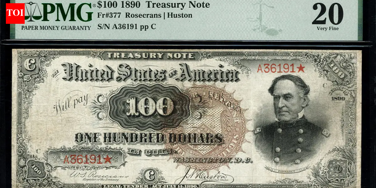 In 1890, the US printed 120,000 unusual $100 'Watermelon' notes; only about 35 are known to survive, and one is returning to auction