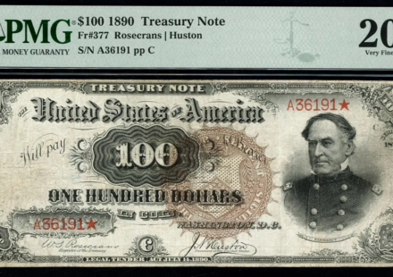 In 1890, the US printed 120,000 unusual $100 'Watermelon' notes; only about 35 are known to survive, and one is returning to auction