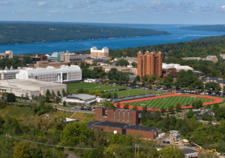 In 2000, Cornell began pulling 39°F water from 250 feet below Cayuga Lake to cool its campus; the system now cuts cooling energy use by about 85%