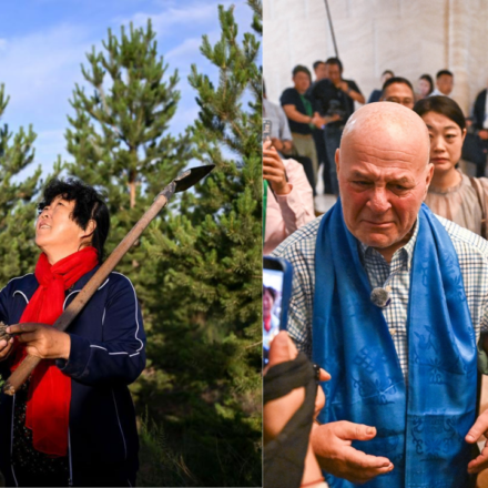 In 1999, an American teacher donated $5,000 to a Chinese woman fighting desertification; with his support, she planted a 50,000-tree forest, and 27 years later, they reunited in tears