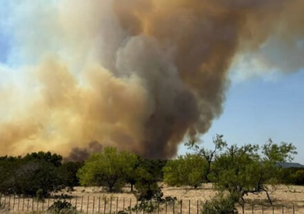 Texas wildfire jumps creeks and rivers as powerful winds drive rapid spread