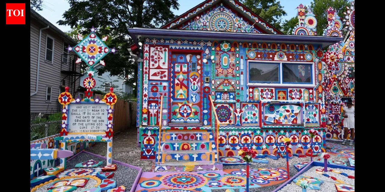 In 2005, carpenter Isaiah Robertson began covering his Niagara Falls home inside and out with brightly painted religious art; after his 2020 death, the house was preserved and is now open for guided tours