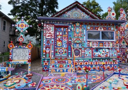 In 2005, carpenter Isaiah Robertson began covering his Niagara Falls home inside and out with brightly painted religious art; after his 2020 death, the house was preserved and is now open for guided tours