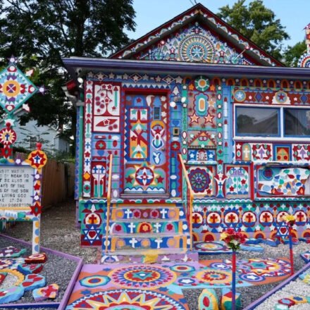 In 2005, carpenter Isaiah Robertson began covering his Niagara Falls home inside and out with brightly painted religious art; after his 2020 death, the house was preserved and is now open for guided tours