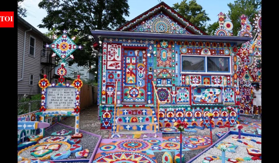 In 2005, carpenter Isaiah Robertson began covering his Niagara Falls home inside and out with brightly painted religious art; after his 2020 death, the house was preserved and is now open for guided tours
