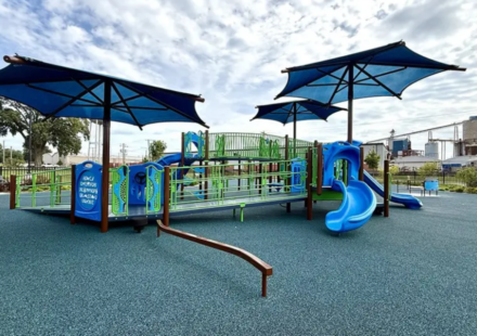 A former Illinois elementary school closed in 2014; its site has now become a $1.35 million fully accessible park with an inclusive playground, walking paths and a new splash pad