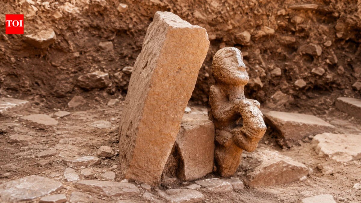 A unique 11,000-year-old statue of a human sitting on a leopard was unearthed at Karahantepe