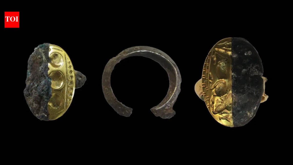 Ancient Greek elites wore jewellery made from metal that fell from space; scientists identified meteorite iron in 3,000-year-old rings