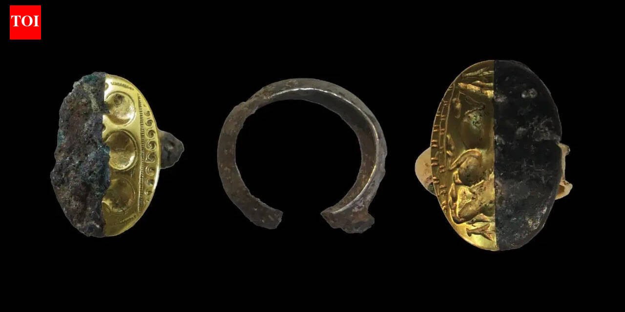 Ancient Greek elites wore jewellery made from metal that fell from space; scientists identified meteorite iron in 3,000-year-old rings