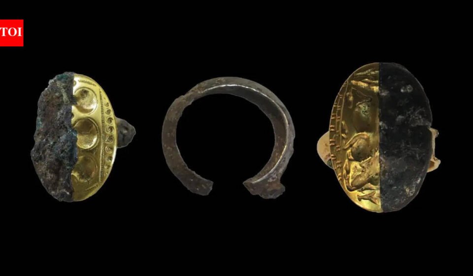 Ancient Greek elites wore jewellery made from metal that fell from space; scientists identified meteorite iron in 3,000-year-old rings