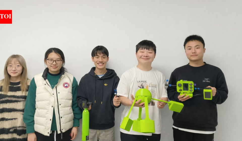 Meet Hao Ting Lyu, Qing Ying Cao, Bai Xuan Ye, Yuanhao Zhang and Jia An Pan, Chinese students who built a low-cost underwater messaging system for divers