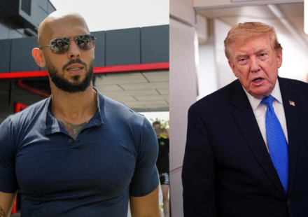 Andrew Tate's lawyer has warned Trump that not helping his jailed client could cost him young voters. (Reuters, AFP)