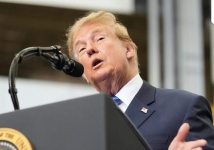 Donald Trump speaks during an event to present the Congressional Space Medal of Honor to Artemis II crew members, Friday, Aug. 28. (AP)
