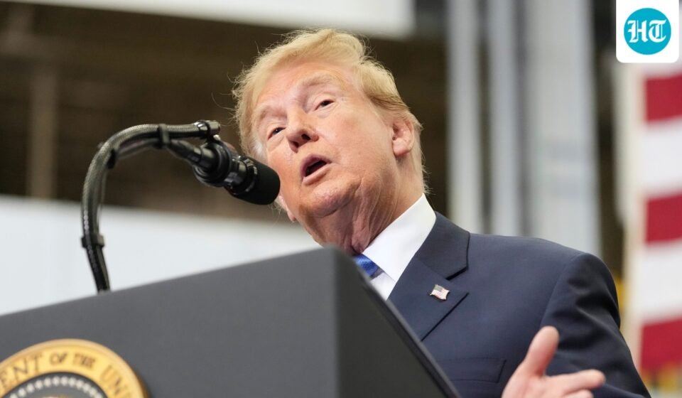 Donald Trump speaks during an event to present the Congressional Space Medal of Honor to Artemis II crew members, Friday, Aug. 28. (AP)