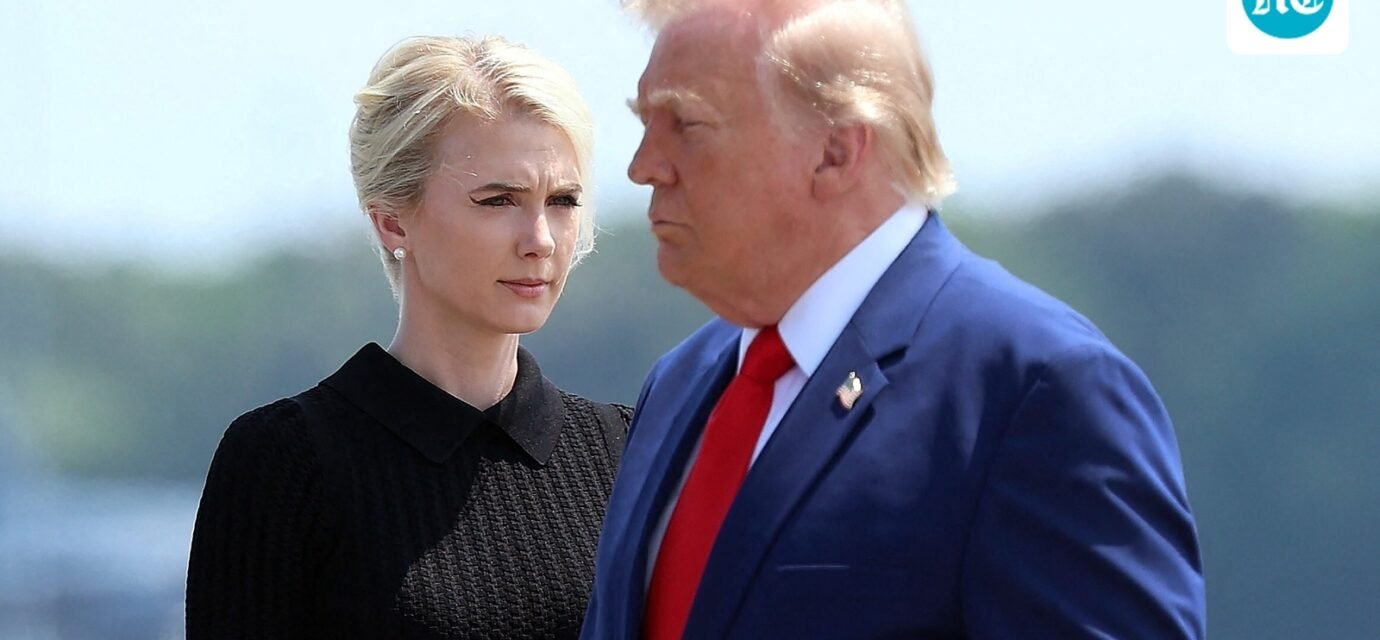 Natalie Harp, executive assistant to U.S. President Donald Trump, has been in the spotlight after Senator Jon Ossoff's remarks sparked a backlash. (Getty Images via AFP)