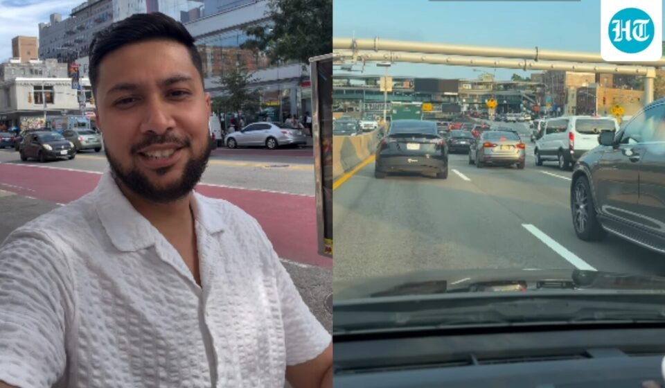 An Indian man highlighted the patience and civic sense of US motorists caught in heavy traffic. (Instagram/harsh05kumar)