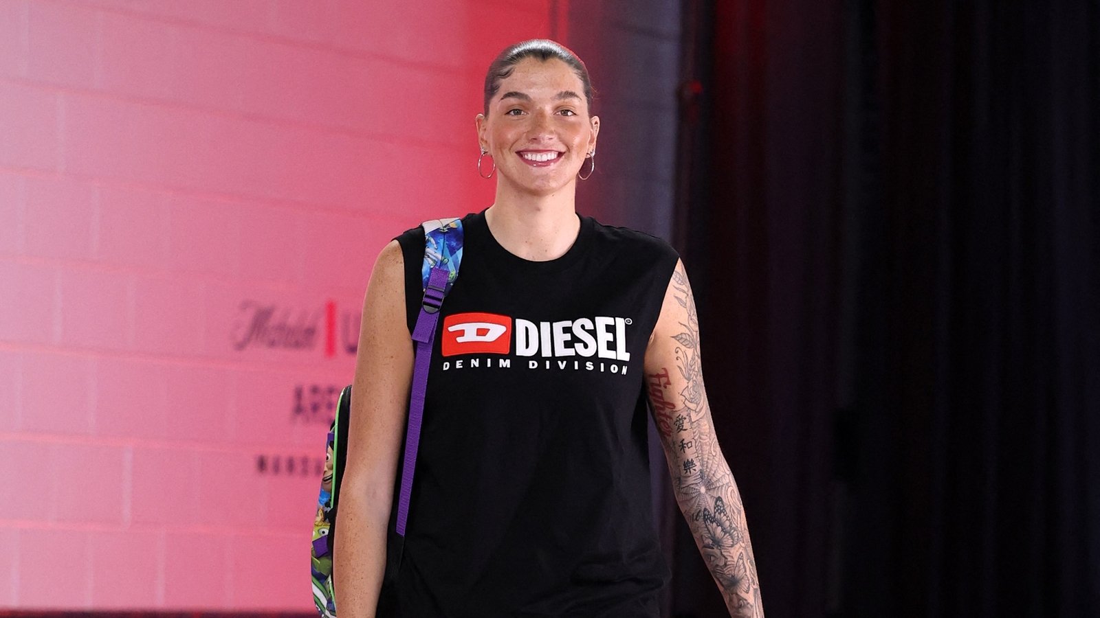 Justine Pissott supports a survivor of alleged fraternity sexual assault at Cornell. (Getty Images via AFP)