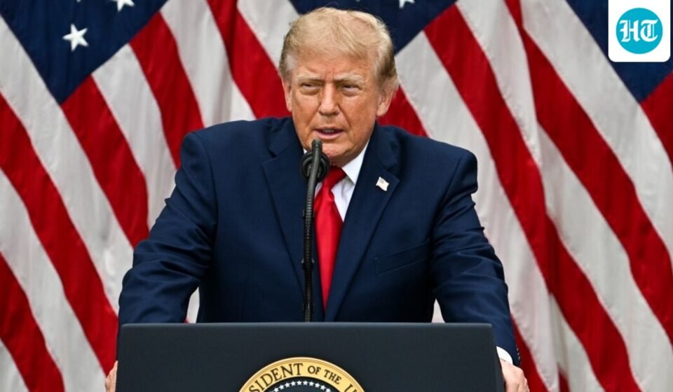 Trump marked 9/11 at the Pentagon, while JD Vance joined former presidents in New York for the Ground Zero ceremony.. Photographer: Annabelle Gordon/UPI/Bloomberg (Bloomberg)