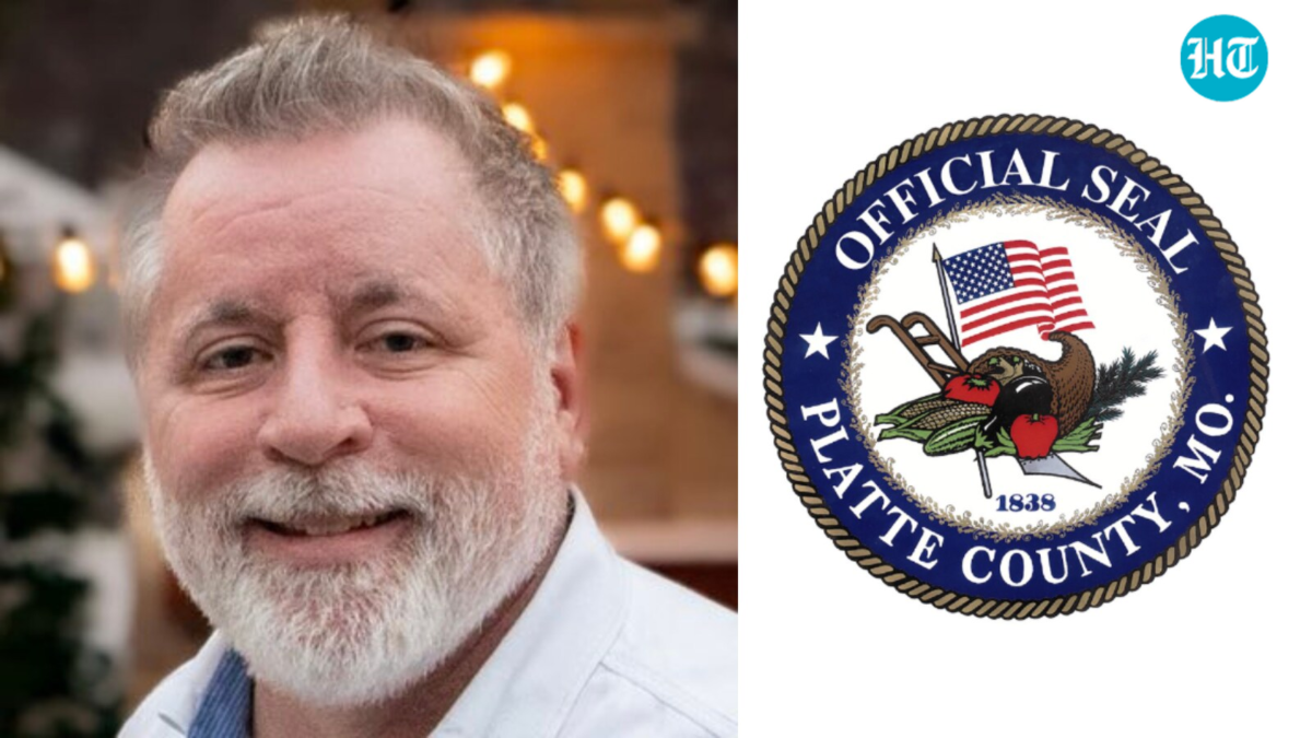 Eric Zahnd (L), the prosecutor of Platte County, Missouri. The seal of Platte County. (R) (Eric Zahnd on X)