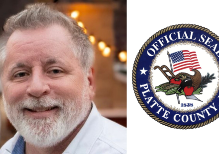 Eric Zahnd (L), the prosecutor of Platte County, Missouri. The seal of Platte County. (R) (Eric Zahnd on X)