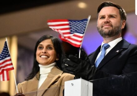 US vice president JD Vance and US second lady Usha Vance responded to remarks made by Michigan Democratic Senate nominee Abdul El-Sayed. (AFP/File Photo)