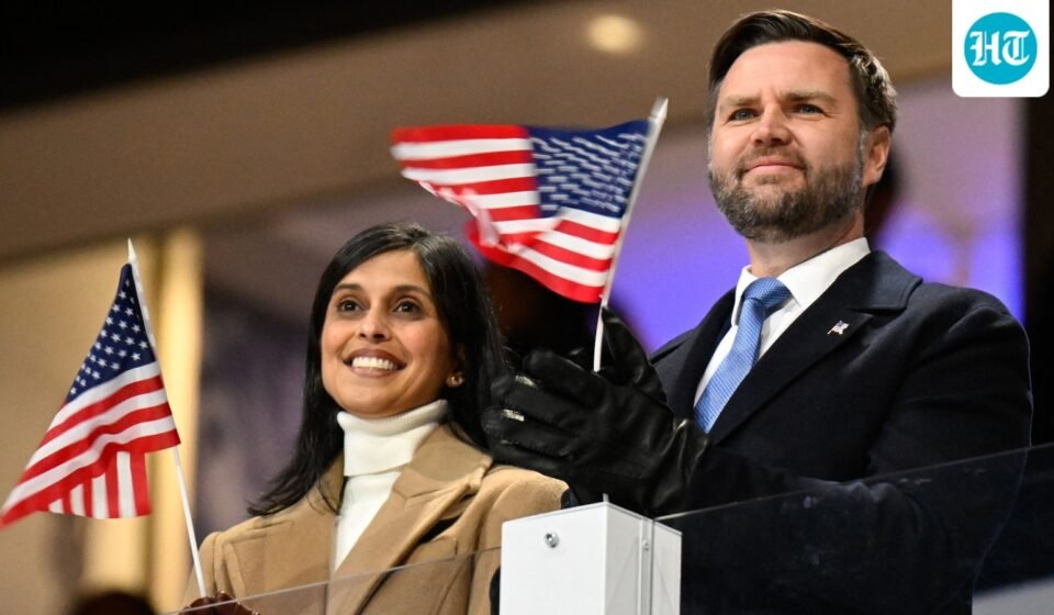 US vice president JD Vance and US second lady Usha Vance responded to remarks made by Michigan Democratic Senate nominee Abdul El-Sayed. (AFP/File Photo)